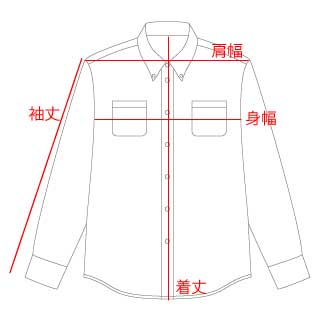 和柄ポケット　オックスフォードボタンダウン　L/Sシャツ